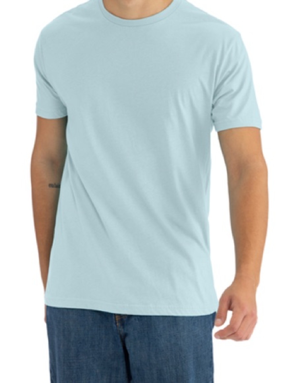 NEW Next Level Apparel Unisex Light Blue Short Sleeve T-Shirt - Size Large